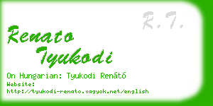 renato tyukodi business card